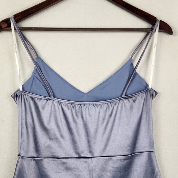 Lulus “Forever Your Girl” Satin Bodycon Dress Women’s SZ SM Blue Cocktail USA - Picture 9 of 15